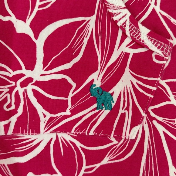 NWT TRACY NEGOSHIAN pullover size M pink white floral 3/4 zip pocket - Picture 3 of 8